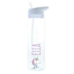 Personalised Unicorn Motif Plastic Water Bottle - Image 5