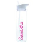 Personalised Pink Name Plastic Water Bottle - Image 5