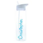 Personalised Blue Name Plastic Water Bottle - Image 5
