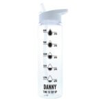 Personalised Black 'Hydration Tracker' Plastic Water Bottle - Image 5
