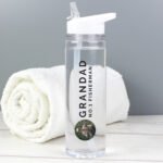 Personalised Any Message Photo Upload Plastic Water Bottle - Image 4