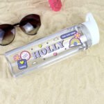 Personalised Name Only 'Good Vibes' Design Plastic Water Bottle