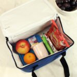 Personalised Children's Football Design Blue Lunch Bag - Image 2