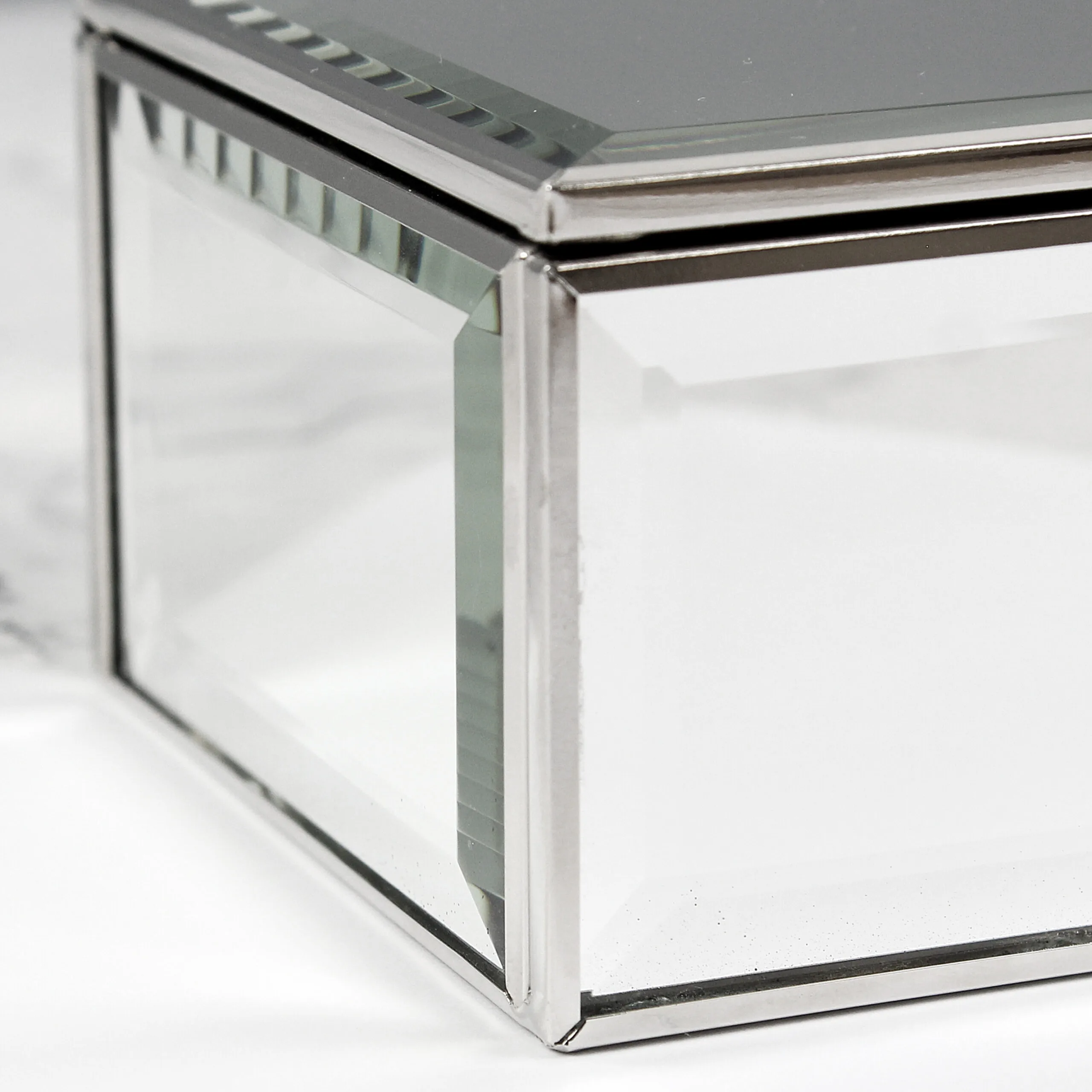 Personalised Any Message Swirls & Hearts Design Mirrored Glass Jewellery Box - Image 7