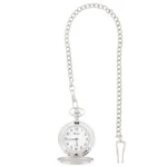 Personalised Any Message Silver Chrome Plated Pocket Fob Watch - Image 6