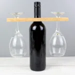 Personalised Year & Message Wooden Wine Glass & Bottle Holder - Image 2