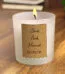 P0107K04 Personalised Any Message Cork Label Design Frosted Glass Jar Candle