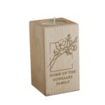 Personalised Floral Bouquet Motif Wooden Tea Light Candle Holder - Image 4