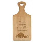 Personalised Pumpkin Design Wooden Paddle Chopping Board - Image 4