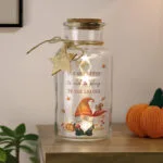 Personalised Autumn Gonk Design LED Light-Up Glass Jar - Image 4