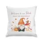 Personalised Autumn Gonk Design Cream Filled Cushion - Image 4