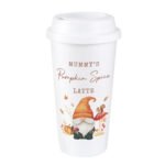 Personalised Autumn Gonk Design Plastic Insulated Reusable Eco Travel Cup - Image 4