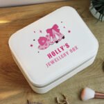 Personalised Pink Cowgirl Design Faux Leather Travel Jewellery Box - Image 4