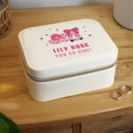 Personalised Pink Cowgirl Design Faux Leather Travel Jewellery Box - Image 6