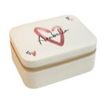 Personalised Hearts Design Faux Leather Travel Jewellery Box - Image 7