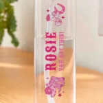 Personalised Pink Cowgirl Design Plastic Water Bottle - Image 2