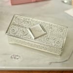 Personalised Name Only Antique Style Silver Plated Jewellery Box - Image 4