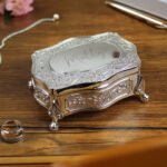 Personalised Name Only Small Antique Style Silver Finish Trinket Box - Image 6
