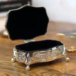 Personalised Name Only Small Antique Style Silver Finish Trinket Box - Image 2