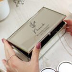Personalised Any Message Floral Design Mirrored Glass Jewellery Box - Image 2