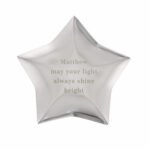 Personalised Any Message Star Shaped Silver Nickel Plated Trinket Box - Image 5