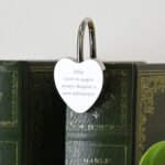 Personalised Any Message Heart Shaped Silver Finish Nickel Plated Bookmark - Image 3