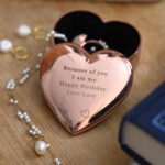 Personalised Heart Motif Rose Gold Heart Shaped Nickel Plated Trinket Box - Image 4