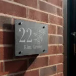 Personalised Floral Design Slate House Sign - Image 3