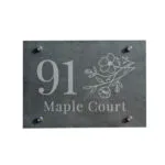 Personalised Floral Design Slate House Sign - Image 4