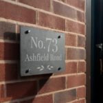 Personalised Leaf Design Slate House Sign - Image 3