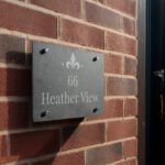 Personalised Any Message Ornate Design Slate House Sign - Image 3