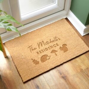 P011024 Personalised Autumn Design Rectangle Coir Doormat 2