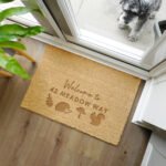 Personalised Autumn Design Rectangle Coir Indoor Doormat - Image 3