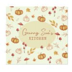 Personalised Pumpkin Design Glass Chopping Board/Worktop Saver - Image 4