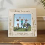 Personalised Bees & Daisy Design 4x4 Ceramic Photo Frame