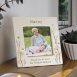 Personalised Bees & Daisy Design 4x4 Ceramic Photo Frame - Image 2