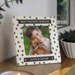 Personalised Pet Paw Print Design 4x4 Ceramic Photo Frame - Image 2