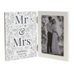 Personalised Wedding/Anniversary Wooden Hinged 4x6 Portrait Photo Frame - Image 5