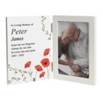 Personalised Any Message Memorial Wooden Hinged 4x6 Portrait Photo Frame - Image 5