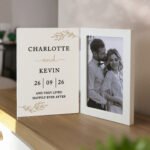 Personalised Anniversary Wooden Hinged 4x6 Portrait Photo Frame - Image 2