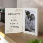 Personalised Anniversary Wooden Hinged 4x6 Portrait Photo Frame - Image 2