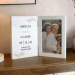 Personalised Anniversary Wooden Hinged 4x6 Portrait Photo Frame - Image 3