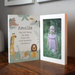 Personalised Animals Design Wooden Hinged 4x6 Portrait Photo Frame