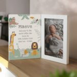 Personalised Animals Design Wooden Hinged 4x6 Portrait Photo Frame - Image 2