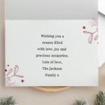 Personalised Foliage Design Photo Upload Christmas Cards (10 Pack) - Image 2