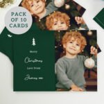 Personalised Any Message Photo Upload Christmas Cards (10 Pack) - Image 3