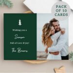 Personalised Any Message Photo Upload Christmas Cards (10 Pack) - Image 5