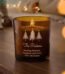 P0107K05 Personalised Christmas Tree Design Scented Amber Glass Jar Candle