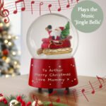 Personalised Any Message Musical 'Jingle Bells' Santa Snow Globe