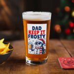 Personalised Snowman 'Keep It Frosty' Christmas Beer Glass